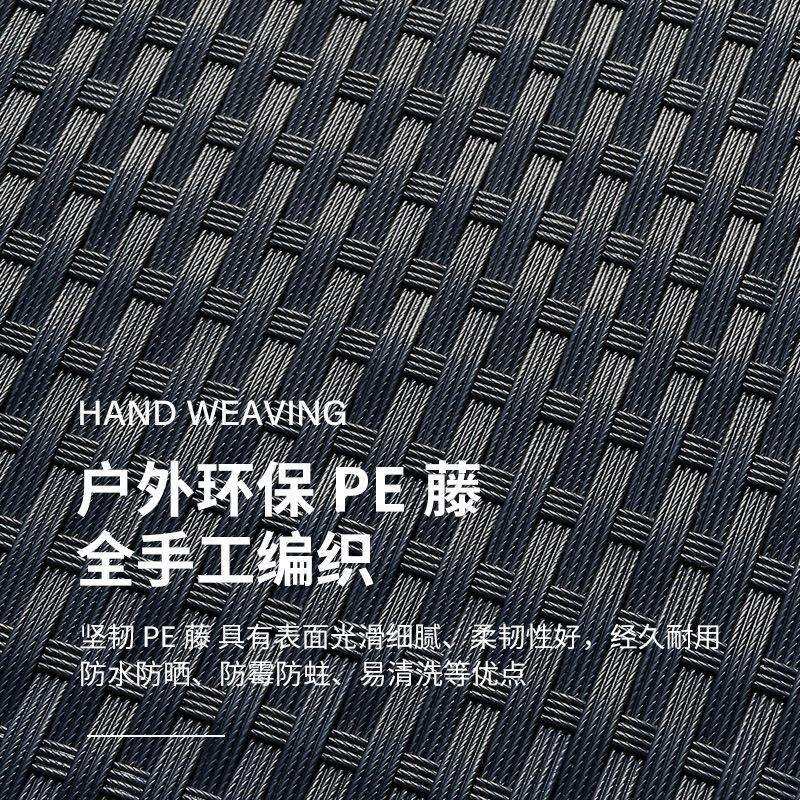 户外沙发室外庭院露天阳台露台休闲三人藤椅组合藤编家具防水防晒