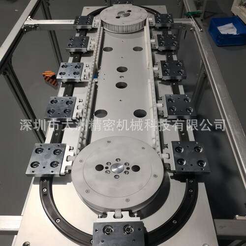 非标圆弧环形导轨循环输送线v型滚轮直线导轨滑块滑轨同步带传动