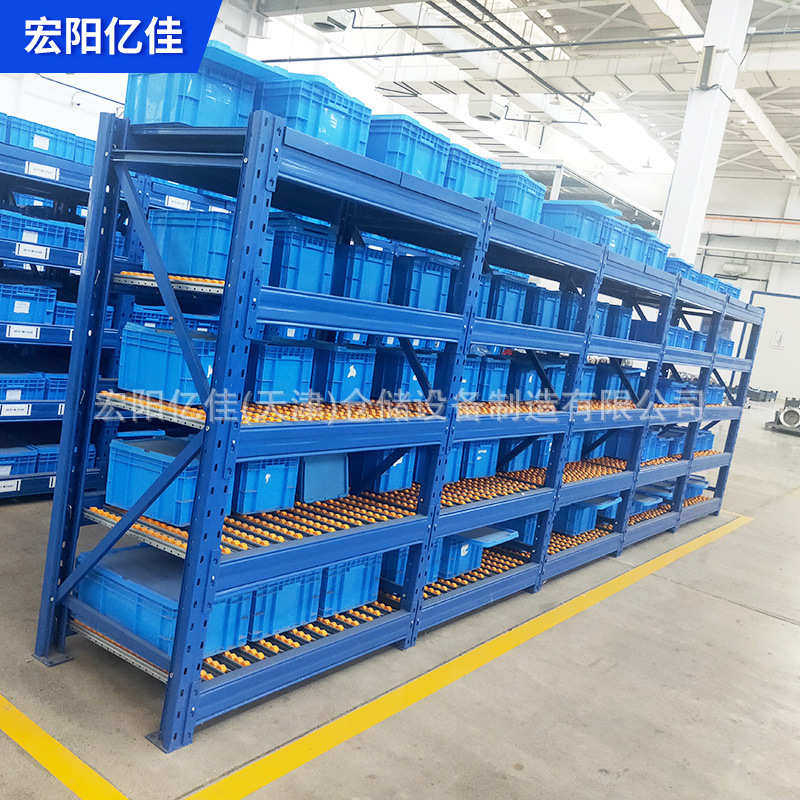 线棒滑轨流利条货架滑移滚筒式货架仓库精益管分拣流利架滚轮货架