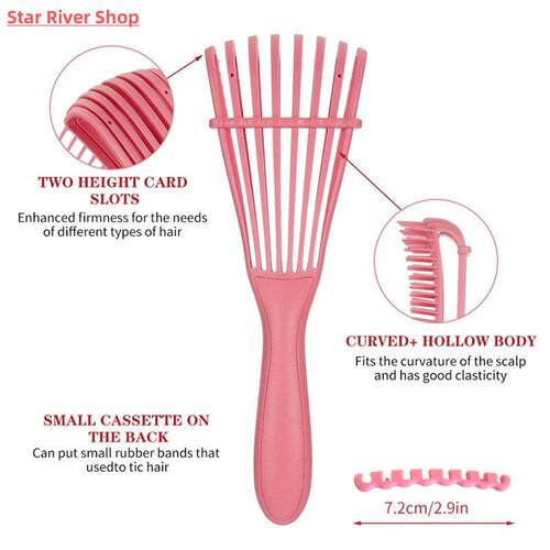 Detangling Hair Brush Octopus Brush Pink Purple Massage Curl