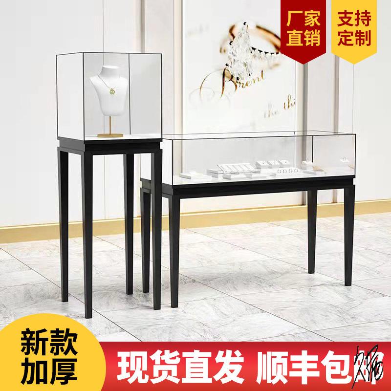 饰柜斗柜落地式玻璃展柜小型精品透明烤漆柜台展示饰复古壁柜