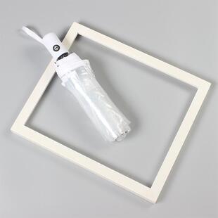 全自动透明雨伞女折叠女神小清新学生三折叠伞双人网红情侣伞加厚