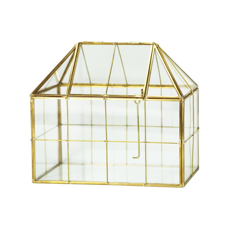 玻璃温室花房微景观装饰透明玻璃造景花盆容器创意园艺玻璃花房