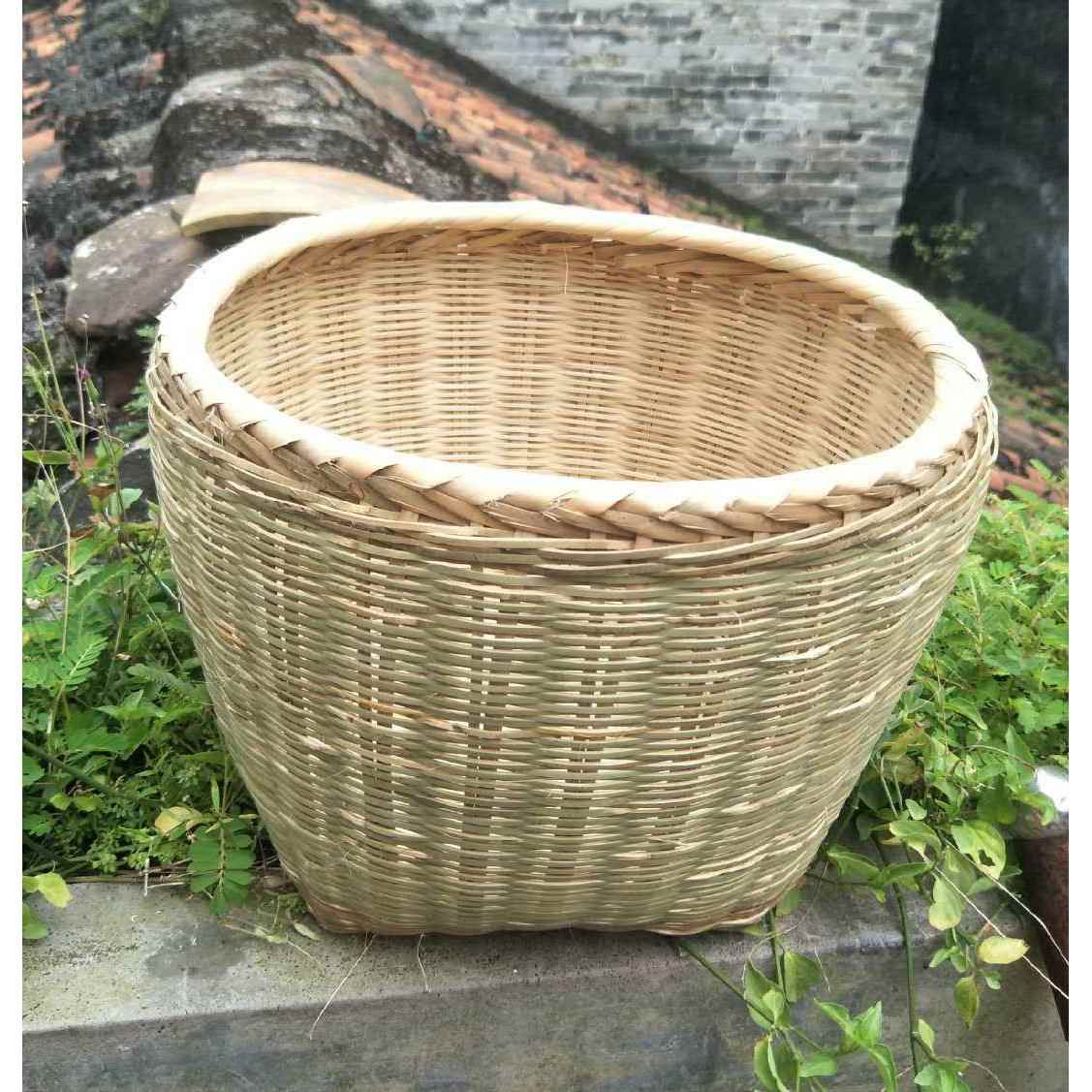 手工竹编制品 淘米竹筐小号竹篮子竹篓竹筐竹箩子粮食收纳箩筐
