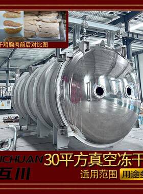中小型真空冷冻干燥机肉粒复水冻性干设备鸡胸肉整块冻干机