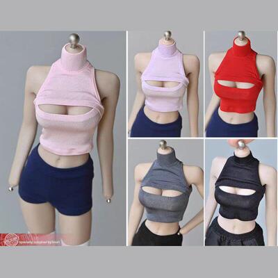 1/6士兵模型配件12英寸可移动娃娃台女式包凝胶身体Ph开肩胸紧身t