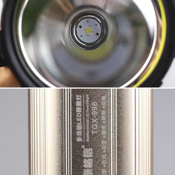 泰格信998强光30W手提探照灯LED户外工矿应急巡逻探照灯手电筒