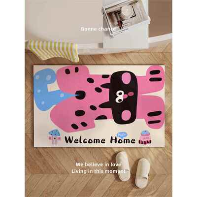 新款猫咪卡通浴室地垫硅藻泥防滑耐磨厕所脚垫卫生间吸水速干地毯