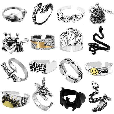Rings For Women Blade Snake Frog Animal Cute Charm Sweet