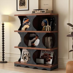 中古风实木MS 展示书柜客厅矮书架墙半玄关柜柜电视柜旁边复 BA33