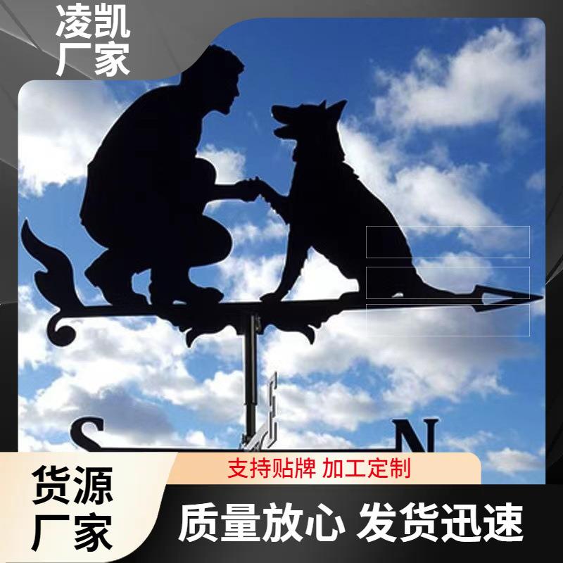 亚马逊新款装饰金属风向标各种图案户外花园屋顶风向指示器工艺品