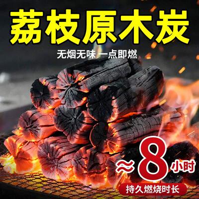 烧烤碳无烟木炭家用荔枝果木炭环保户外专用高温钢碳商用炭块易燃