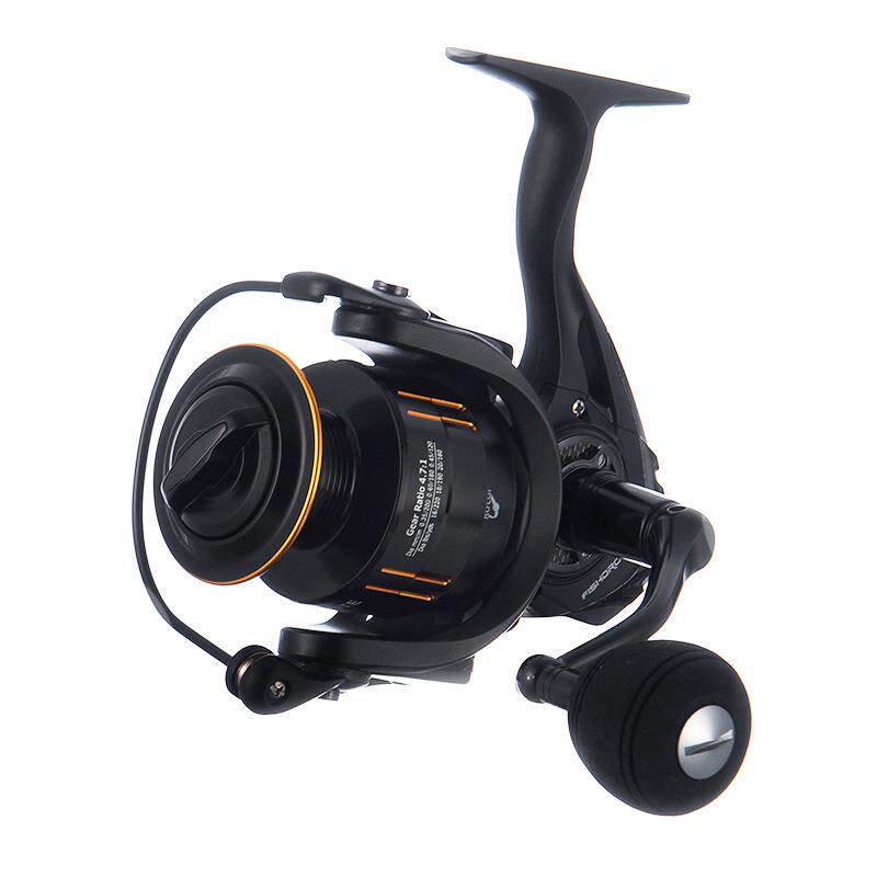 BK渔轮金属纺车海竿线轮路亚矶钓鱼轮旋入式摇臂碳纤维刹车耐磨