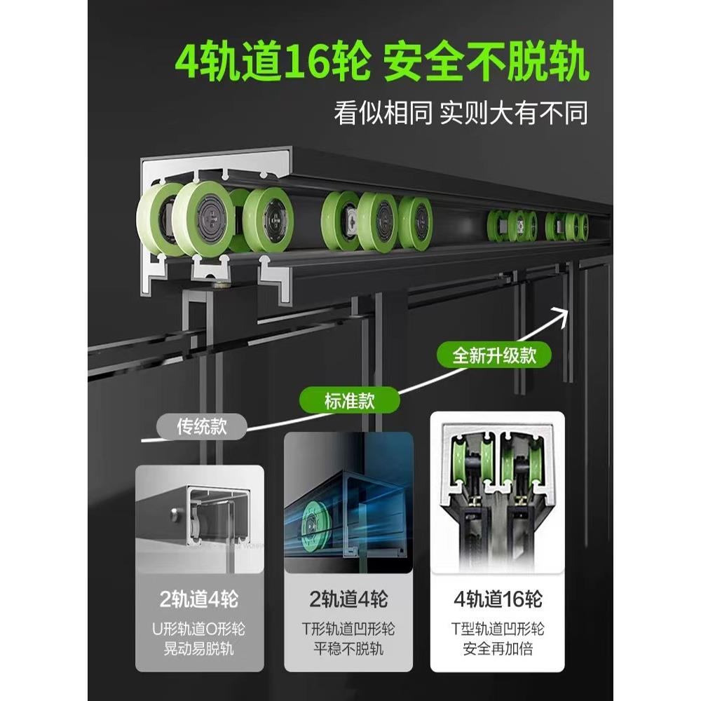 淋浴房一字型干浴湿分离隔断浴室玻璃门生间洗卫澡推OUD拉门间屏