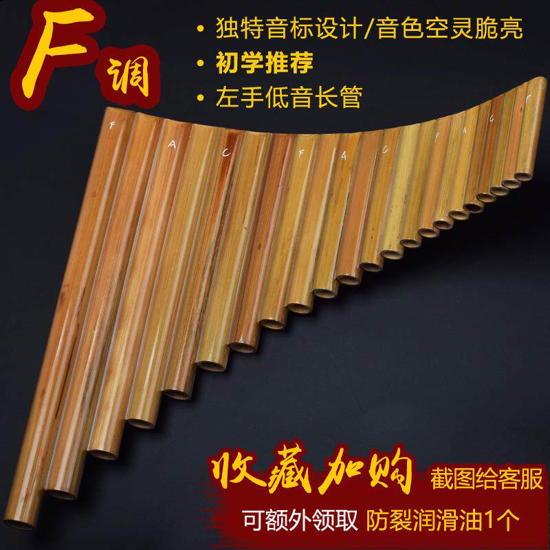 正品苦竹排箫乐器C专初业2管学儿童笛F成人G调排演奏学生排萧2竖