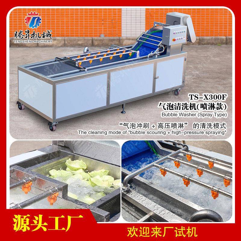 农产品加工果蔬洗菜机 气泡喷淋洗菜机 压喷淋清洗机 清洗机视