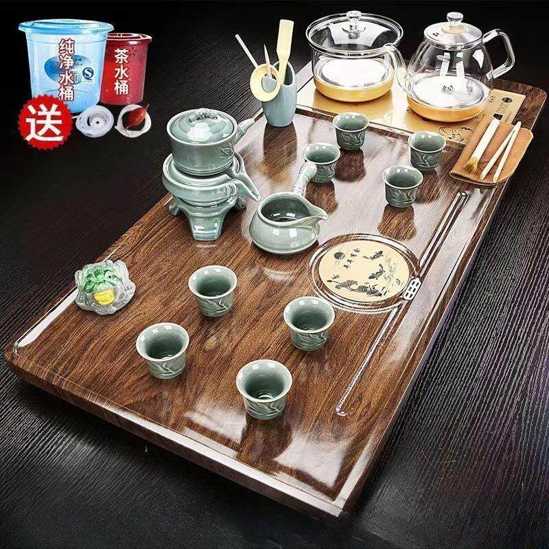 茶盘茶具一套泡茶套装家用客厅自动一体陶瓷功夫自动上水玻璃壶器