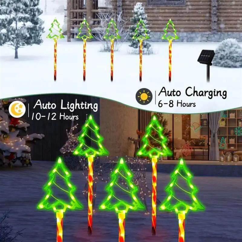 5pc/set solar candy Christmas tree ground tallation decorati