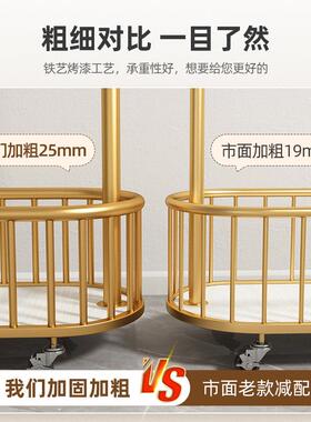 衣架落室地卧架家挂用可移动带轮客厅轻奢衣帽架简约单衣杆WRG晾