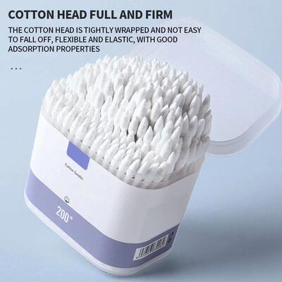 200PCS Disposable Double-Headed Cotton Swab Ear Cleaning Mak