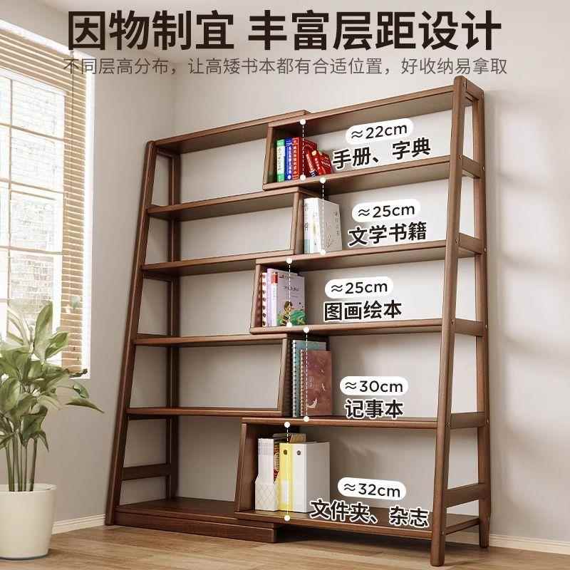 实木转角书架地物架可置伸墙落角缩展RZV示柜拐角柜子储物柜多层