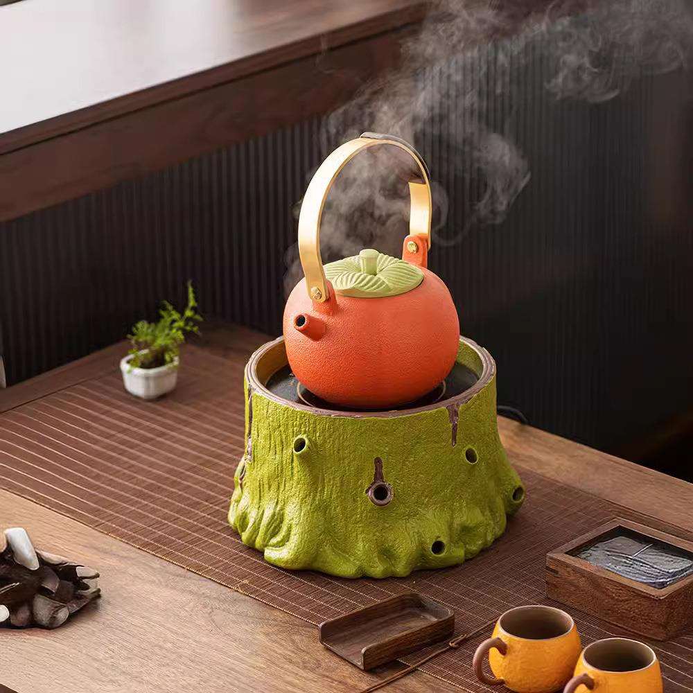 丑橘子围炉煮茶户外家用露营便携式烧烤炉烤橘子庭院电陶炭炉烤茶
