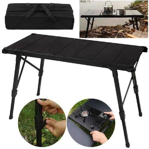 Aluminum Alloy Camping Table with Adjustable Height Folding