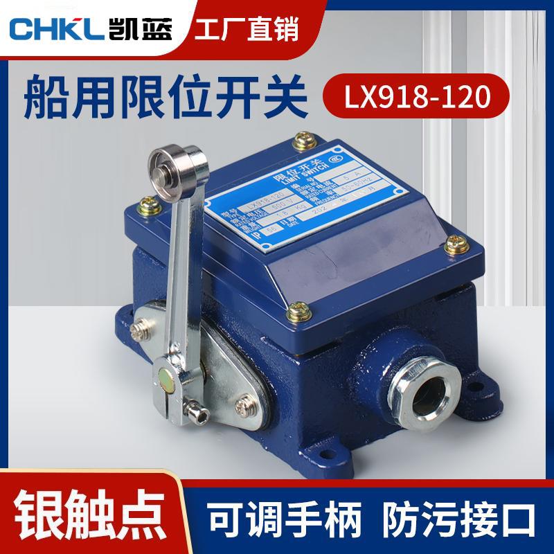 LX918-120重型船用行程开关500V5A树脂防水防腐限位开关手柄可调