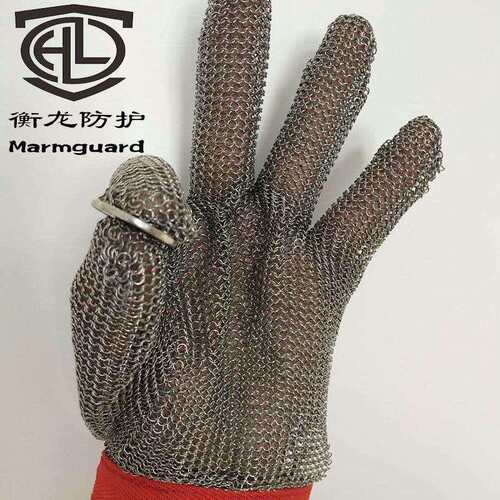 物有所值 金属色耐酸碱环境作业使用时间长 五指手套