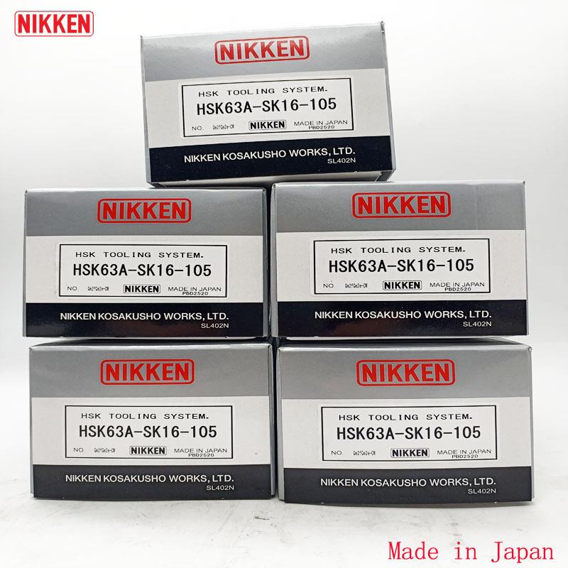 NIKKEN日研高速旋转细杆刀柄HSK63A-SK16-105 BT30-SK25-90原装