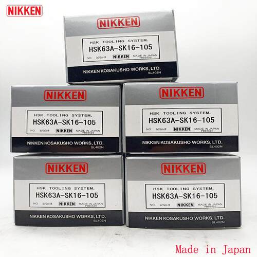 NIKKEN日研高速旋转细杆刀柄HSK63A-SK16-105 BT30-SK25-90原装