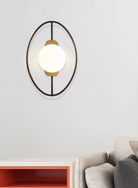 欧复古壁创意客灯北书房走廊过94559道床头分子室厅内魔豆玻璃灯