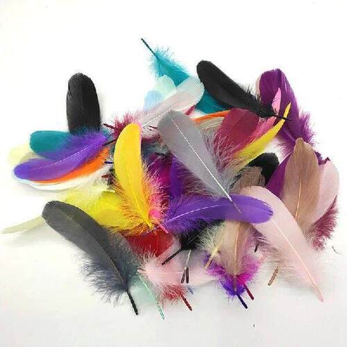 100Pcs Colorful Feather Transparent Bobo Ballons Filled
