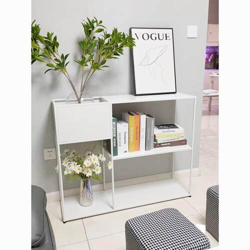 铁艺落地置物架隔板客厅玄关展示装饰架子收纳储物柜靠墙书架超窄