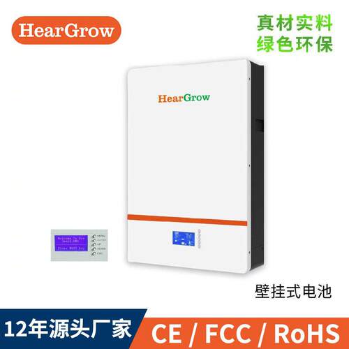 家庭储能51.2V200Ah磷酸铁锂电池组壁挂式10KWh太阳能光伏发电系
