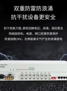 vbobtdata电信级8E1+4路百兆网络光端机PDH光端机100M网络光端机