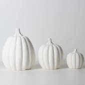 家居装 饰南瓜陶瓷简约万圣节客厅现代diy电视柜彩素摆件套装