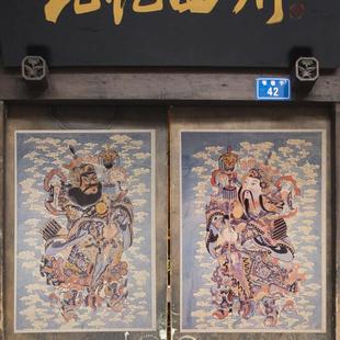 新年春节门神门贴创意彷古年画 画门贴装饰杨柳青传统中堂挂画 画