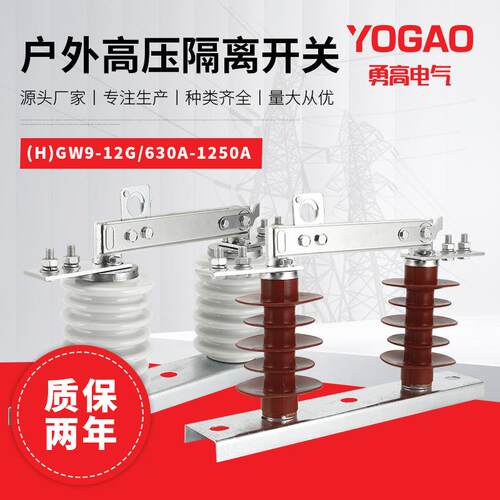 厂家供应户外交流高压隔离开关GW9-12G/630A新型柱上高压隔离刀闸