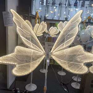 80-100-130cm发光蝴蝶三件套 蝴蝶路引 路引蝴蝶 light butterfly