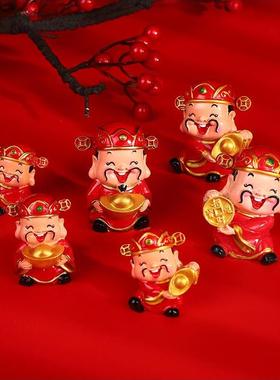 装饰办公桌供奉2025新年五路财神摆件店铺玄关新居五福财运门神