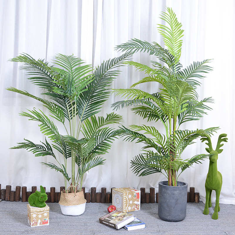 居家装饰仿真绿植凤尾葵 北欧散尾葵琴叶榕仿真龟背厂家现货