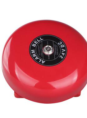 电铃警铃6寸工厂车间商场报警器CB-6B警报器DC24VAC220V红色电铃