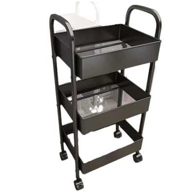 加厚小推车碳钢置物架厨房客厅落地移动卧室多层浴室收纳储物架子