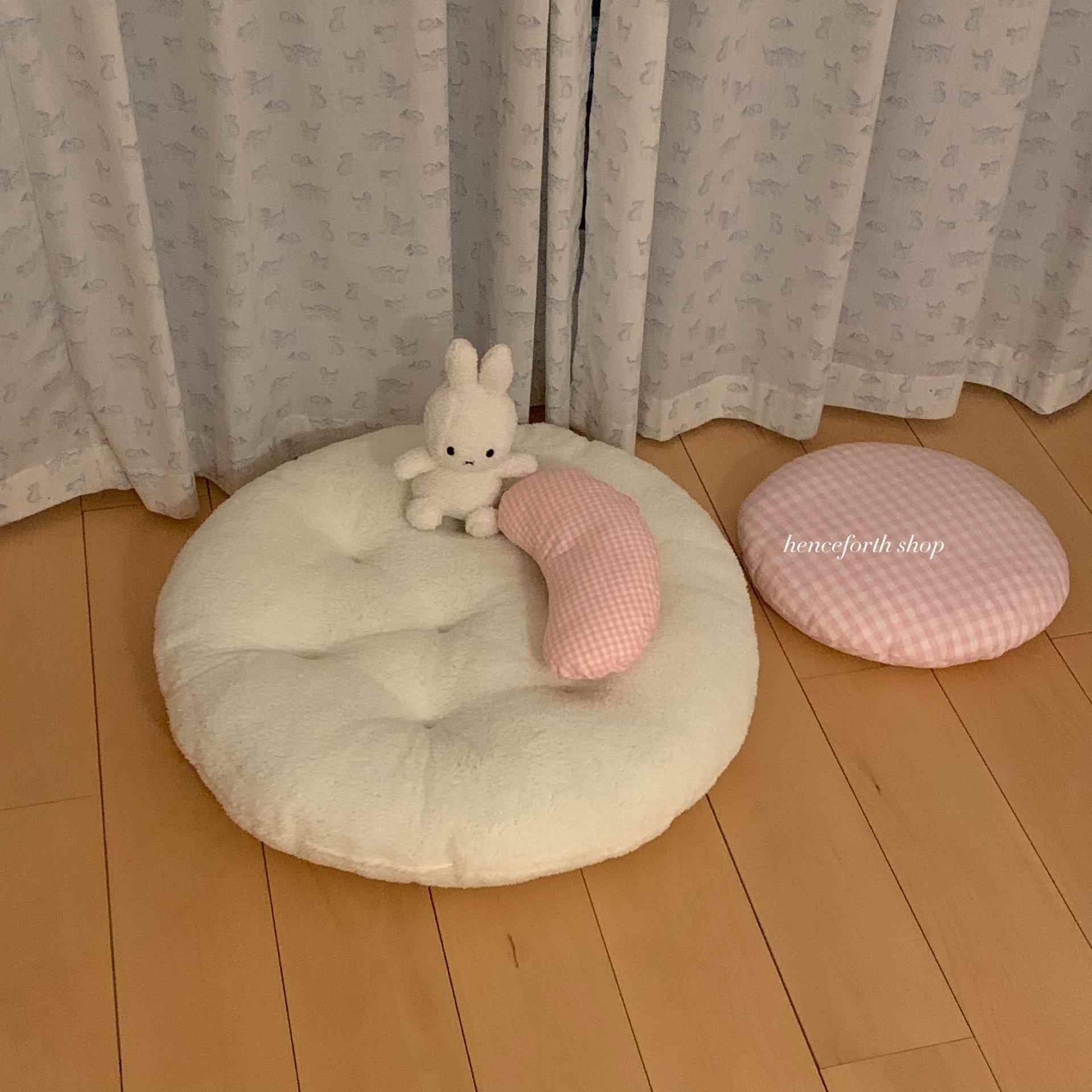 henceforth自制羊羔毛软乎乎宠物垫子猫窝狗窝圆形夹棉坐垫大号