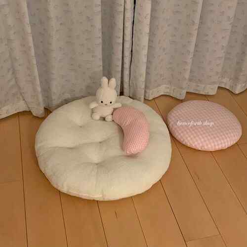 henceforth自制羊羔毛软乎乎宠物垫子猫窝狗窝圆形夹棉坐垫大号