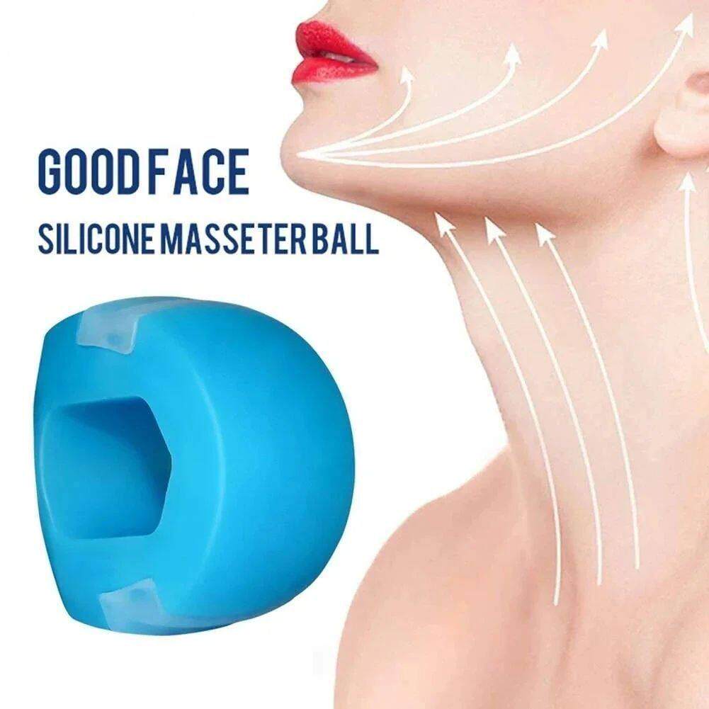 Jaw Trainer Face Masseter Exerciser Facial Neck Toning Ball - 实物图