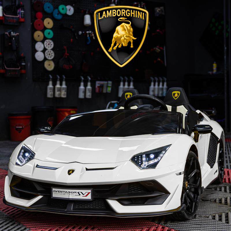 高档兰博基尼双坐人座儿童电动车汽孩遥控四轮小玩具跑车男女宝宝