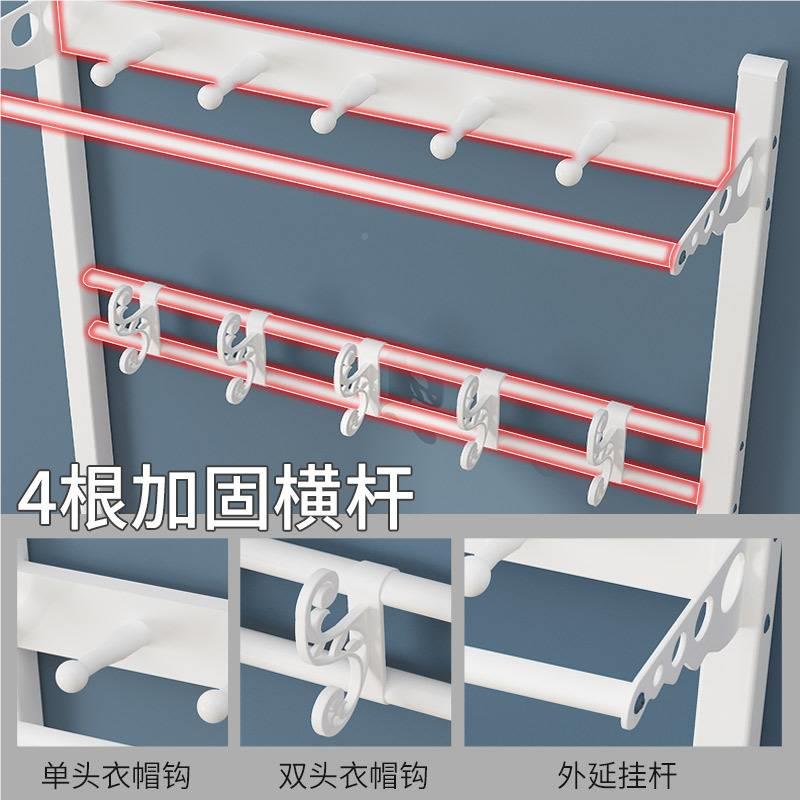 能挂进衣简架落地卧室门口玄关组合多功换鞋凳衣帽架门厅衣帽一体