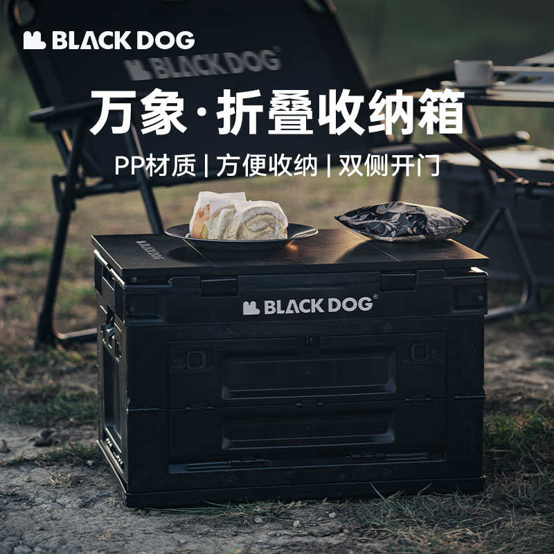 BLACKDOG黑狗户外露营收纳箱折叠箱野营车载整理箱储物箱多功能